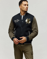 MENS AUG﻿USTE KNIT VARSITY BOMBER - MO1100050