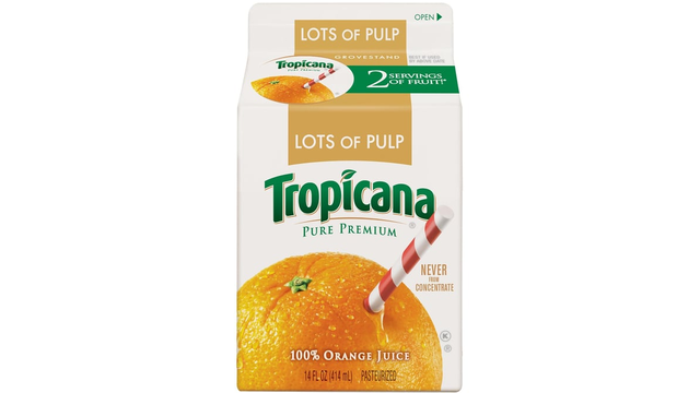 Tropicana Pure Premium Lots of Pulp Orange Juice Carton (14 fl oz)