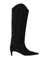 Western Wally Boot in Black Suede