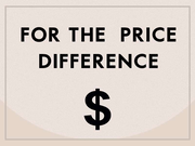 Price Difference