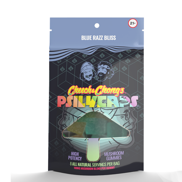 Cheech & Chong’s Psilycaps - Magical Mushroom Gummies (Blue Razz Bliss)