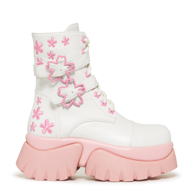 Sakura Miku Cherry Blossom ‘Monster’ Boots - White
