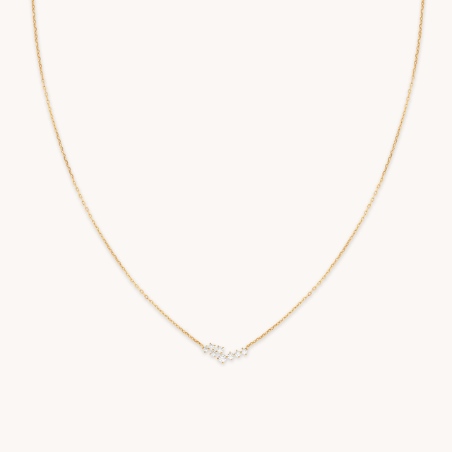 Crystal Scatter Necklace in Gold