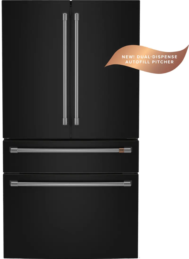 Ge Cafe Smart 4-Door French Door Refrigerator - Matte Black