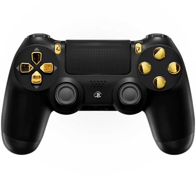 BLACK GOLD PS4 CUSTOM MODDED CONTROLLER