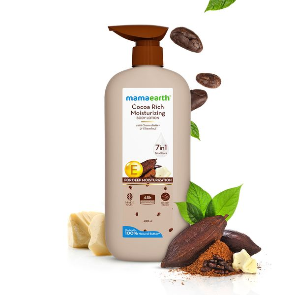 Mamaearth Cocoa Rich Moisturizing Body Lotion with Cocoa Butter & Vitamin E for Intense Moisturization - 400 ml