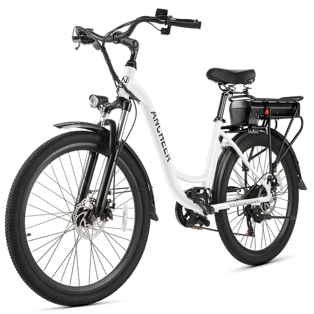 ANCHEER Swan Electric Bike for Adults with 48V 500Wh Removable Battery, 3.5H Fast Charge, UP to 45 Miles, 26" Electric Bicycle-AN5929