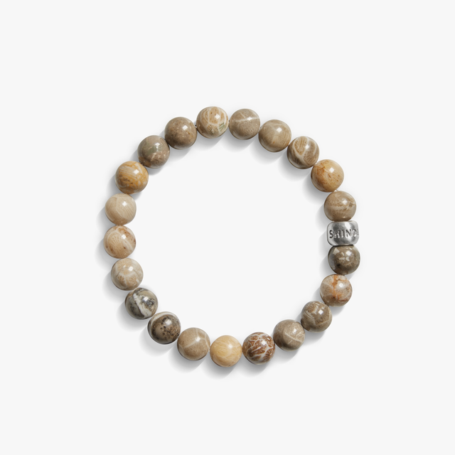 8mm Beaded Bracelet Petoskey 