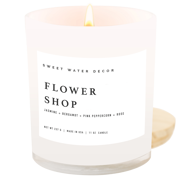 Flower Shop Soy Candle - White Jar - 11 oz