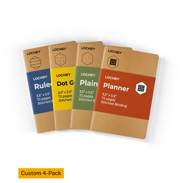 Pocket-size Customizable Notebooks (4-pack)