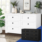 ALFORDSON 6 Chest of Drawers Hamptons Storage Dresser Tallboy