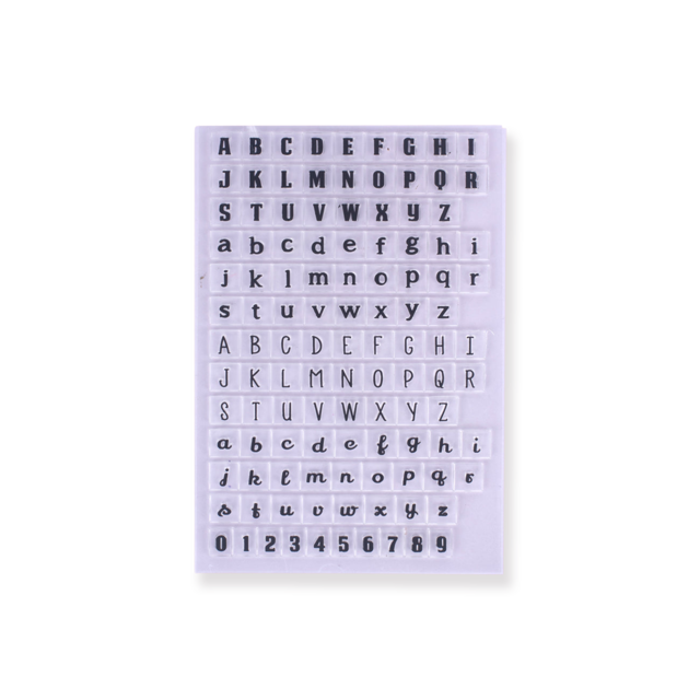 English Letters Clear Stamp