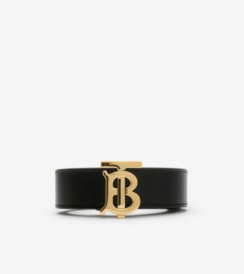 Reversible Leather TB Belt in Black/tan/gold - Women | Burberry® Official