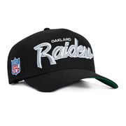 New Era 9Forty A-Frame Las Vegas Raiders Oakland Raiders Script Snapback Hat - Black