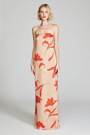 Manuela Strapless Printed Gown