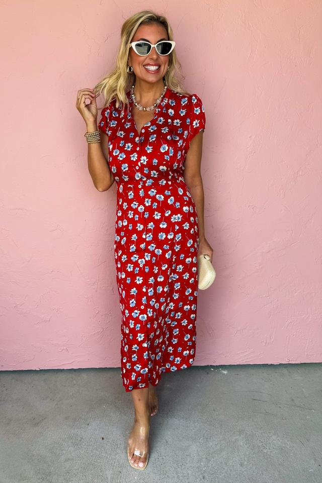 A Day To Remember V-Neck Midi Dress