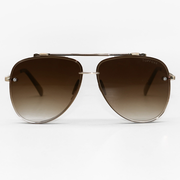 Luna - Tangle Free - Faded Brown Aviator Sunglasses