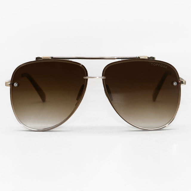 Luna - Tangle Free - Faded Brown Aviator Sunglasses