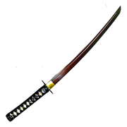 Red Wakizashi Sword- Short Katana - High Carbon Red Damascus Steel Japanese Sword- 30"