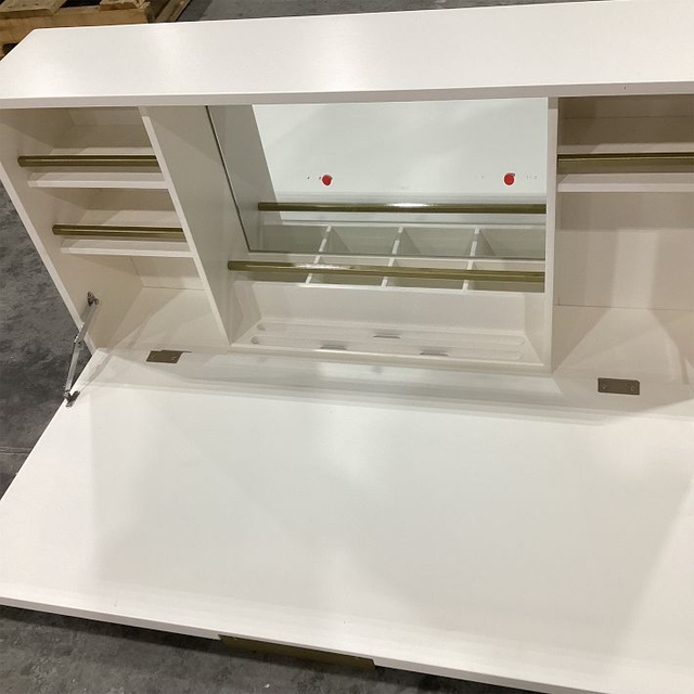 Open Box: Slim Beauty Get Ready Station - White, Tuscan Gold Hardware