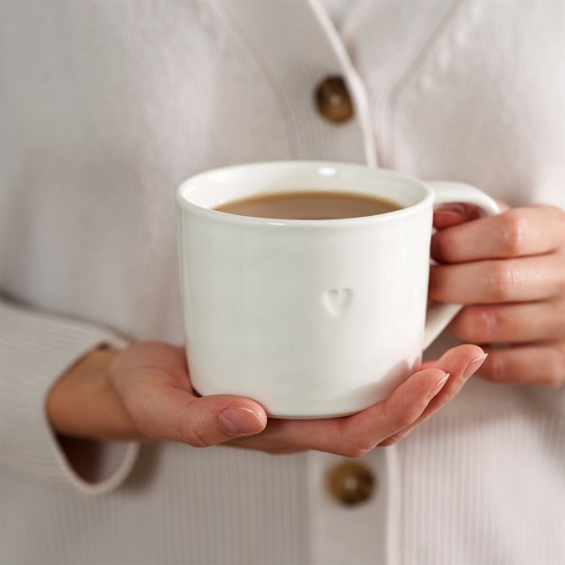 Burnham Heart Mug | Tableware | The White Company