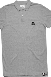 Warehouse Sale - Embroidered Polo - Heather Grey