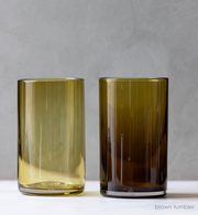brown tumbler