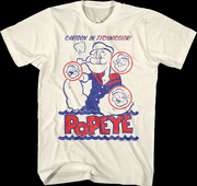 Cartoon In Technicolor Popeye T-Shirt