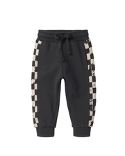 Check Stripe Elevated Sweatpant - Black