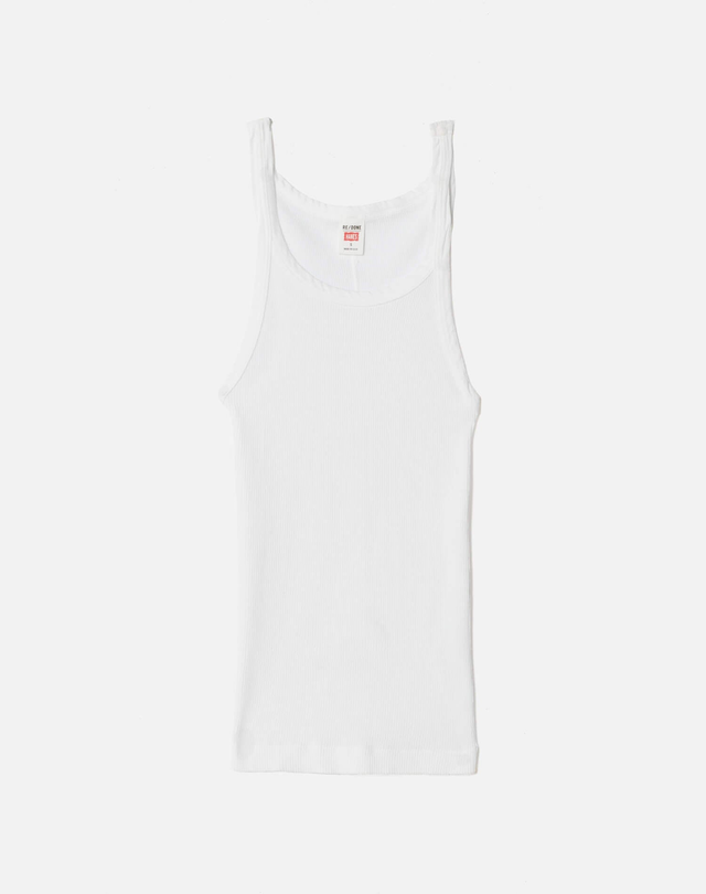 Hanes Ribbed Tank - Optic White
