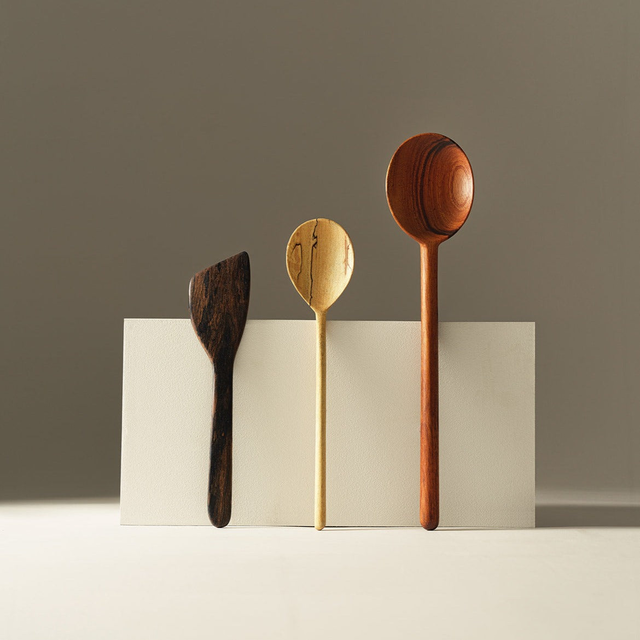 Certified Wood Handcarved Kitchen Utensil Set