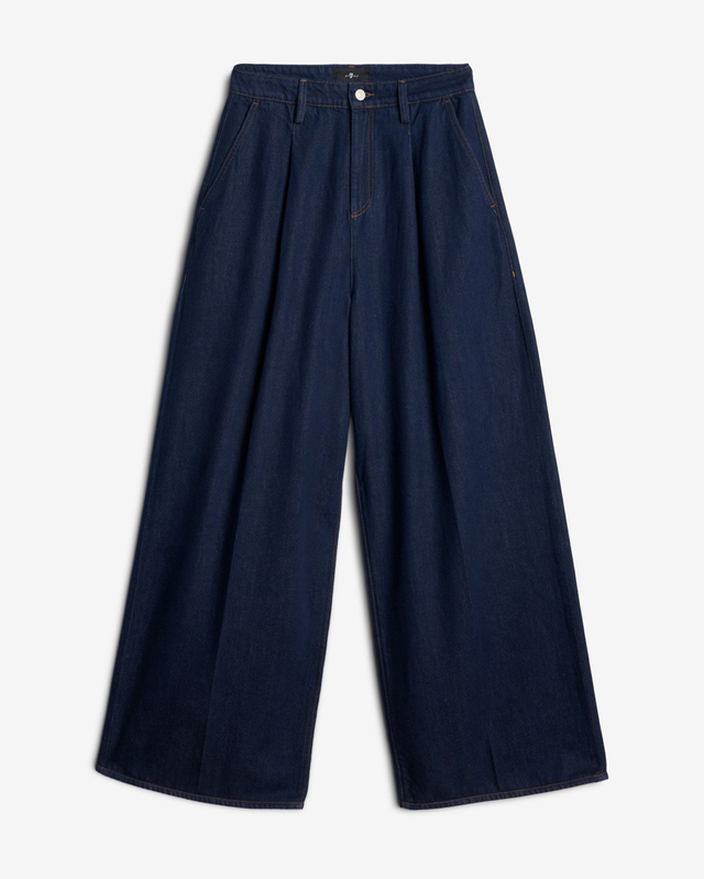 MANKIND Pleated Wide Leg Trouser in Franklin