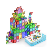 PicassoTiles 100pc Nano Magnetic Building Tiles Construction Travel Set