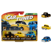CarTuned 3 Pack Series 2 - Stylin and Profilin, 1987 Chevy C10, 1957 Chevy Bel Air, and 1969 Chevy K5 Blazer Diecast Vehicles