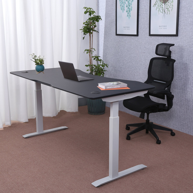 Elite Pro Series 71" x 33" Standing Desk with Off-White Frame