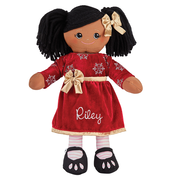 Personalized Rag Doll with Holiday Dress