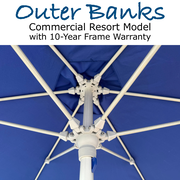 NEW Outer Banks Commercial Resort Model All-In-One Beach Umbrella System
