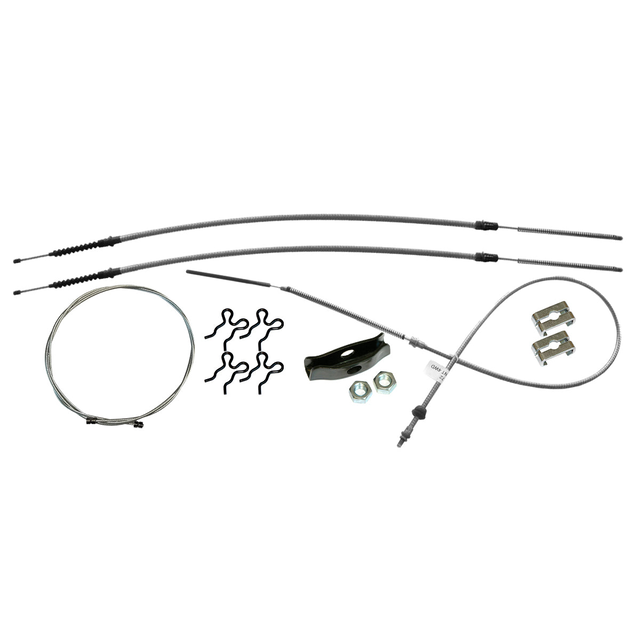 1973-84 Chevrolet GMC Truck 4wd, 1/2 ton, Short Bed Complete Parking Brake Cable Kit, OE Steel