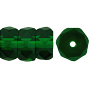Czech Fire-Polish 6 x 3mm - Rondelle Green Emerald (50pcs)
