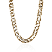 Curb Chain Necklace, Gold, 14MM|NMGG98815