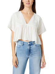 Embroidered Crop Top