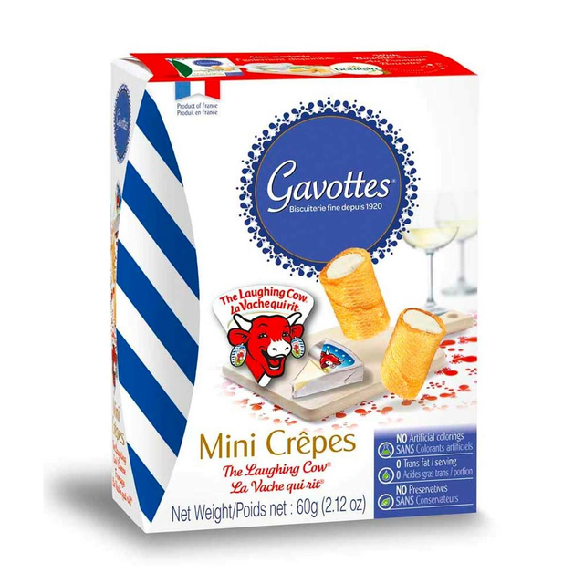 Mini Gavottes Crepes Filled with Laughing Cow Cheese, 2.1 oz (60 g)