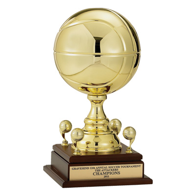 Metal Basketball Award w/Trim