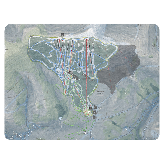 Belleayre, New York Ski Resort Map Blanket