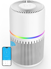 Air Purifiers for Home,FRESHDEW H13 True HEPA Air Purifier Up to 1300 Ft² Cleaner with 360° Air Inlet RGB Lights,13dB Air Purifier with APP Alexa Control Pet Hair,Dust,Smoke Wirldfire Pollen