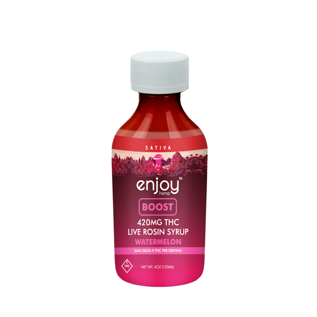 Boost Delta 9 THC Live Rosin Syrup 420mg - Watermelon (Sativa)