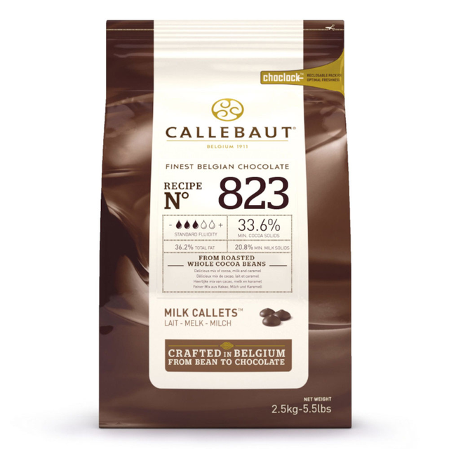 Callebaut Milk 823 Chocolate Callets 5.5lb Bag