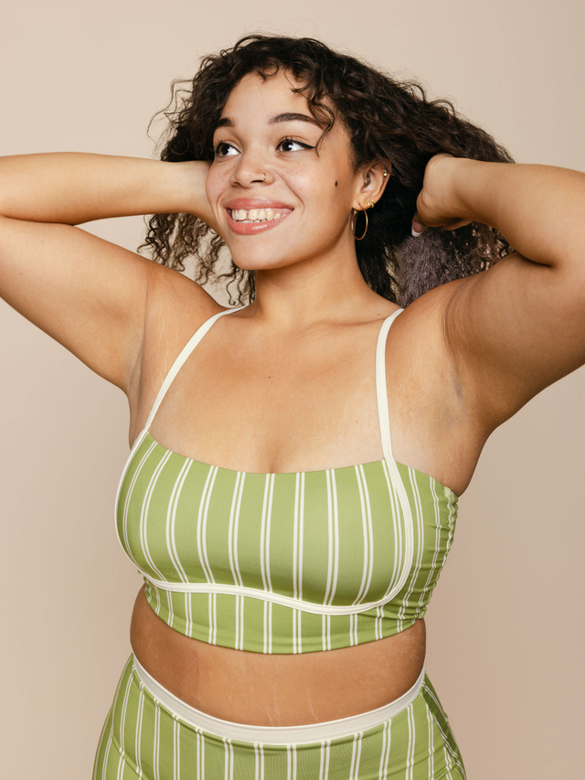 Bandeau With Piping Top in Olivia