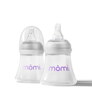 mōmi breast-like bottle sets glass, 5oz