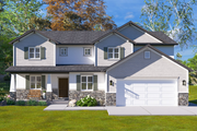Plan 61509UT: 5-Bed New American Home Plan with Two Story Great Room - 3237 Sq Ft